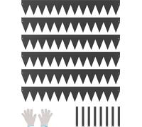 Bordure de gazon VEVOR, pack de 6, 1016x152,4x1,5 mm, bordure de gazon en métal, bordure de jardin pliable, bordure de parterre, facile à installer, séparation pour parterres de fleurs, chemins de cou