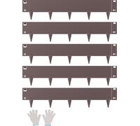 VEVOR Bordure Paysagère Jardin Acier Résistant à Rouille 5PCS 990x207 mm Marron