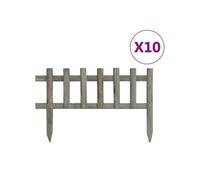 Bordure de jardin 10 pcs Bois de sapin 4,4 m