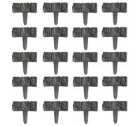 Bordure de jardin - 20 pièces - Résistant aux intempéries - Bordure de jardin - Bordure de paysage - Pour extérieur, pelouse, terrasse, terrasse en bois, parterre de fleurs, chemin de jardin