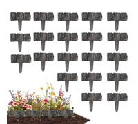 Bordure De Jardin,20 Pièces Résistant Aux Intempéries Usage Intensif - Bordure de Jardin et Délimitation Paysagère,Pour Jardinage, Clôture, Extérieur, Pelouse, Patio, Terrasse, Porche, Parterre De Fle