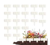 Bordure de jardin - 20 pièces - Sans creuser - Résistantes et décoratives - Bordure de cour d'extérieur pour l'aménagement paysager, pour l'extérieur, pelouse, terrasse, terrasse en bois, parterre de