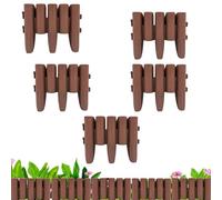 Bordure de jardin - 5 pièces - Barre de protection décorative flexible - Pour cour, arrière-cour, pelouse, trottoir, chemin, sol, terrasse, extérieur et extérieur