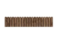 Bordure de jardin à tête plate, clôture en bois, panneaux muraux décoratifs, séparateurs de séparation souterrains, pour légumes, cour, terrasse (L 120 x H 10 cm)