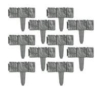 Bordure de Jardin Aspect Pierre 10 Pièces Bordure Flexible Sans Creuser