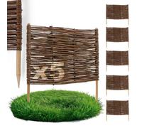 Bordure de jardin - BOGATECO - Rollborder - 60x40 cm - Lot de 5 - Bois de noisetier traité