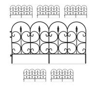Relaxdays 60x Bordure de jardin plastique noir