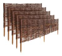 Bordure de jardin - CREATIVE HOME - CREATIVE HOME - Lot de 5 - Saule 100 x 40 cm - Fait main (UE)