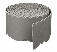 Bordure de jardin décorative Nature 2 motifs en PE recyclé, 12 x H13 cm, coloris gris Gris G