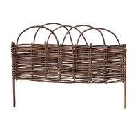 Bordure de jardin décorative en saule naturel - Clôture sans creuser pour bordures de parterres de fleurs, patio et paysage (Couleur B, taille 60 x 35 cm)