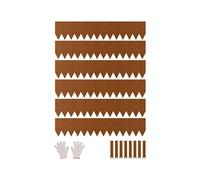 VEVOR Bordure de Jardin en Acier, Lot de 6, Bordures Paysagères en Métal, Résistantes aux Intempéries, 1016x203,2 mm, Installation Simple, Bandes Pliables pour Séparateur de Chemin de Cour, Pelouse