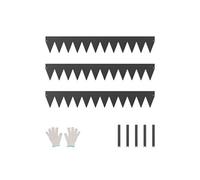 Bordure de Jardin en Acier Lot de 3 101,6x15,2cm Résistante à La Rouille Noir