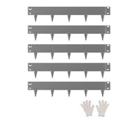 Bordure de Jardin en Acier-VEVOR-Lot de 5-Bordures Paysagères en Métal-990x181 mm-Résistante à Rouille-Gris Foncé