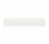 Bordure de jardin en acier - vidaXL - Blanc - 103x0,05x22 cm - Lot de 30 pièces - Durable - Utilisation en extérieur