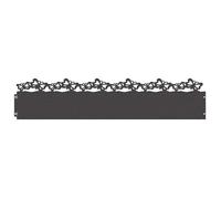 vidaXL Bordures de pelouse 20 pièces Noir 103 x 0,05 x 22 cm Acier pour jardin et terrasse