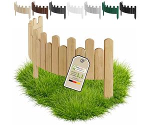 Bordure de Jardin en Bois Clôture d'Extérieur 40 cm x 100 cm Nature Barrières de Jardin Bordure de Gazon Palissade