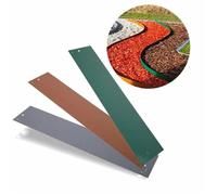 Bordure De Jardin En Métal Alu/Zinc - Ich-Zapfe.De - 18,5 Cm X 120 Cm - Galvanisé - Métal Multicolore