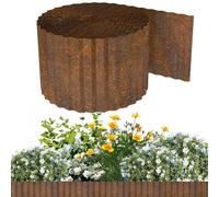 Bordure de jardin en métal ondulé | Bordure de pelouse flexible en acier inoxydable 10 m - Pour parterres de fleurs, allées et patios