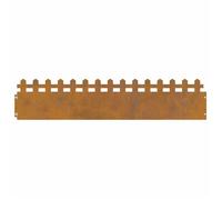 Bordure de jardin en métal - vidaXL - Rouillé - Acier résistant aux intempéries - 103x0,05x22 cm - Lot de 10 - Durable