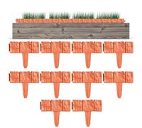 Bordure de jardin en pierre,10 élastiques sans creuser,Bordure décorative en pierre imitation | pour panneaux, chemins, pelouses, cours, jardins, cours et