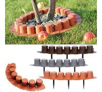 Bordure de Jardin en Plastique 8,1 m Délimitation pelouse Parterre allées Palissade de Jardin Terracotta