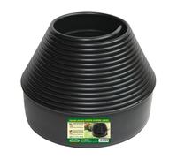 Bordure de jardin en plastique noir d'une longueur de 12 m et d'une hauteur de 10 cm, qui sépare simplement la pelouse de la plate-bande ou du chemin.