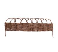 Bordure de jardin en saule naturel - Clôture décorative sans creuser pour bordures de parterres de fleurs, extérieur, terrasse, paysage - 100 x 35 cm, couleur B