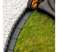Bordure de Jardin Extérieur 4,6 Mètres - Bordure de Jardin Flexible en Caoutchouc Recy ordure Jardin pour Gazons, Allées, Surplombs et Pelouses Artificielles - Longueur de 4 x 1,15m, Anthracite