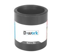 D-Work Bordure De Jardin Flexible en PVC avec Résistance aux UV et Gel - 15 cm de Hauteur x 9 Mètres de Longueur - Épaisseur 1 mm - Lisse - Gris Anthracite pour Parterres et Allées