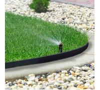 Bordure de jardin flexible TERRE JARDIN - Kit 8 éléments - Longueur totale 4 30 m - Plastique noir - Pose par piquets
