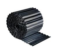 Bordure de Jardin ondulée en métal, Rouleau ondulé, Bordure paysagère pour pelouse, Parterre de Fleurs, clôture de Jardin, Bordure de pavé, Finition Noire, 16 cm de Haut, 6 m de Long