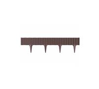 Bordure de jardin palissade Prosperplast 5 pièces = 3,9 m couleur marron