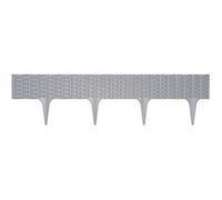 Bordure de jardin palissade - PROSPERPLAST - Gris - Résistant aux UV et aux intempéries - 10 modules inclus