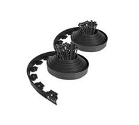 VOUNOT Bordure de jardin plastique 20 m flexible 60 piquets hauteur 50 mm ép. 4 mm noir
