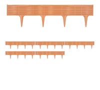 DEUBA® Bordure de Jardin Plastique 15,60m résistante intempéries UV Piquet Terre Parterre Plate-Bande délimitation Design clôture Prairie Terre Cuite