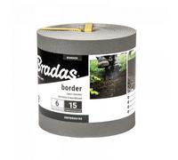 Bordure de la Pelouse Parterre 6mx15cm Gris Plastique Arête Coupe Enceinte Lit