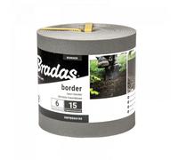 Bordure de la Pelouse Parterre 6mx15cm Gris Plastique Arête Coupe Enceinte Lit