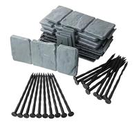 Bordure de lit Bordure de pelouse - Pack de 20 éléments décoratifs élégants | de Jardin Aspect Pierre et piquets Robustes pour Une démarcation al pour Les s de Jardin, Les pelou