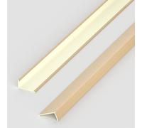 Bordure De Moquette Et Sol, Bande De Transition Plancher PVC, Pour Sols En Bois, Carrelage, Stratifié Bois Dur, Moulure D'angle En L Effet Grain Bois(Light Khaki,90 * 2 * 0.4cm)