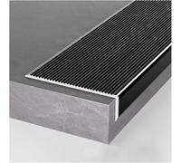 Bordure de nez d'escalier antidérapante en aluminium - 10 cm de large - Protection imperméable pour escaliers en bois, vinyle et carrelage - Garniture de sécurité pour un style et une protection