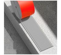 Bordure de nez d'escalier en vinyle gris - Protection autocollante antidérapante pour escaliers sûrs et élégants | 1 pièce (5 m x 4 cm) - Idéal pour la maison, le bureau et la sécurité des escaliers