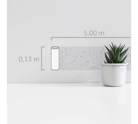 Bordure De Papier Peint Blanche Avec Motif Floral Et Design Texturé