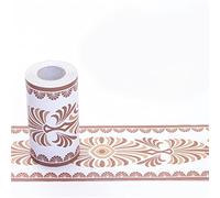 Bordure de papier peint Frise Murale Adhesive Bordure Papier Peint Frise Autocollante pour Cuisine, Salle de Bains, Plafond, Salon, Chambre Décoration Murale eucalyptus orange 10cm X 1000cm