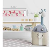 Bordure De Papier Peint Papillon Pour Filles - Rose, Blanc