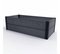 Keter Maple 249296 - Bac à fleurs - Bordure de jardin - plastique - 106 x 50 x 32 cm - Résistant aux intempéries - gris