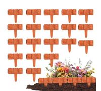 Bordure de pelouse - 20 pièces décoratives flexibles - Bordure de cour d'extérieur pour l'aménagement paysager - Pour extérieur, pelouse, terrasse, terrasse en bois, parterre de fleurs, chemin de