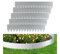 Bordure De Pelouse, Bande De Bordure Décorative Flexible, Facile À Installer avec des Pieds À Pointes De 8 Cm De Long for Les Arbres, Les Parterres De Fleurs Et l'herbe(Silver,Length 35m Height 20cm)