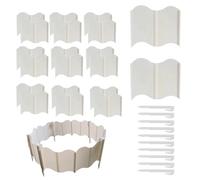 Bordure de pelouse - Clôture de lit de fleurs | Clôtures avec piquets de terre | Décoration de panneau de clôture des bords amovibles protecteurs Barrière de lit de fleurs pour verges | Idéal