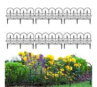 Bordure De Pelouse De Jardin, Clôture en Plastique Résistante Aux Intempéries | Bordure Modulaire De 22 Pouces | Ensemble De Panneau Décoratif Léger Flexible De Six Morceaux 0.17kg pour La Décoration