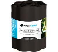 Bordure de pelouse de jardin ondulé Cellfast - PVC flexible - 20cm x 9m - Noir